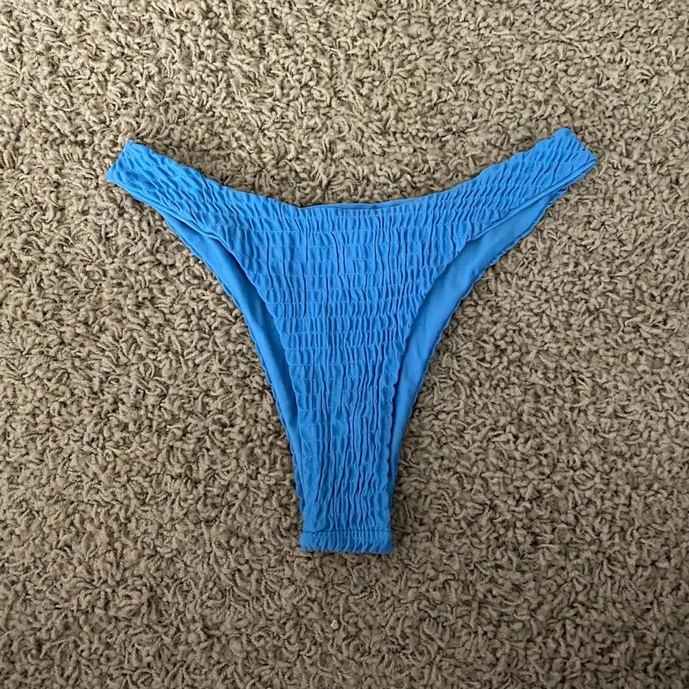 Blue Ribbed Bikini - Picture 4 of 4